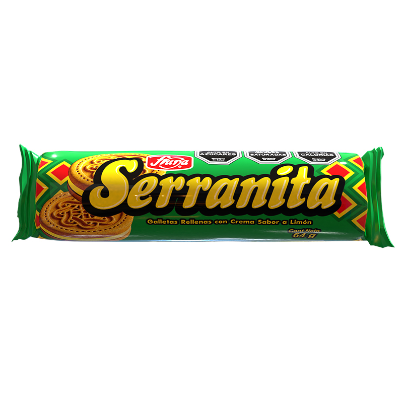 Galleta Serranita Rollo rellena con crema de limón 64g