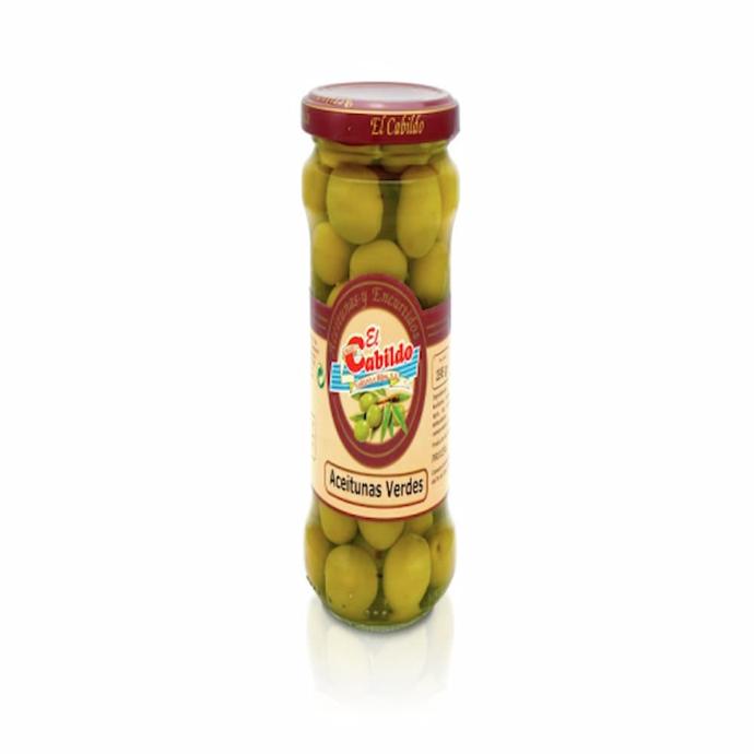 ACEITUNAS VERDES MANZ. SIN HUESO 280/300 EL CABILDO FRASCO 295 G