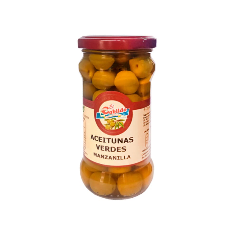 ACEITUNAS VERDES MANZANILLA 280/300 EL CABILDO FRASCO 295G