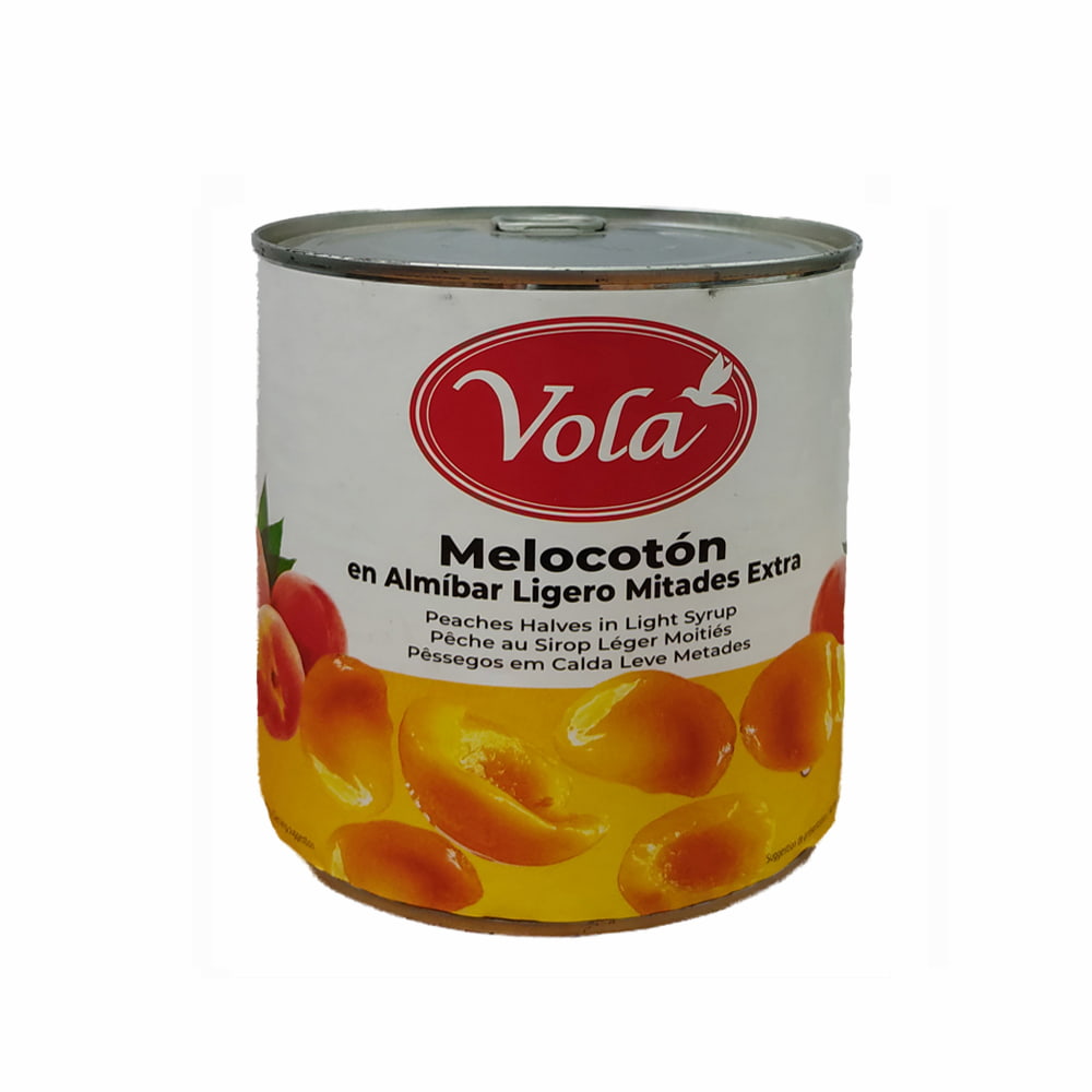 MELOCOTON EN ALMIBAR MITADES EXTRA VOLÁ, LATA 840 GR