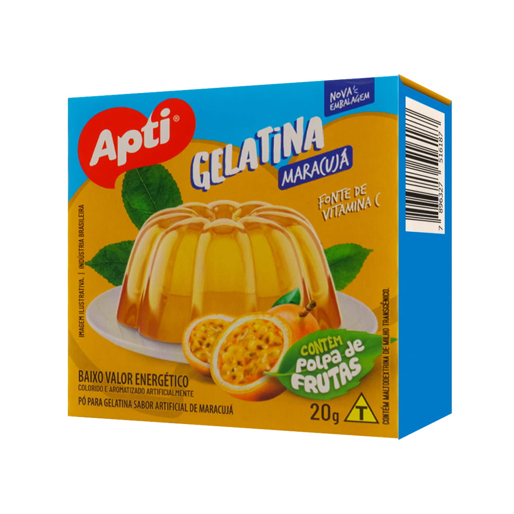 Gelatina sabor maracuyá APTI 20g